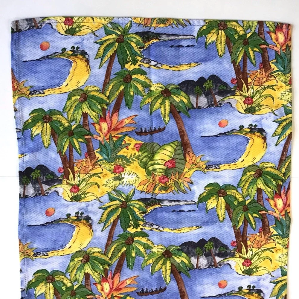 Kitchen Dish Tea Hand Towel 18”x27” Destination Linens Colorful Hawaii Tropical